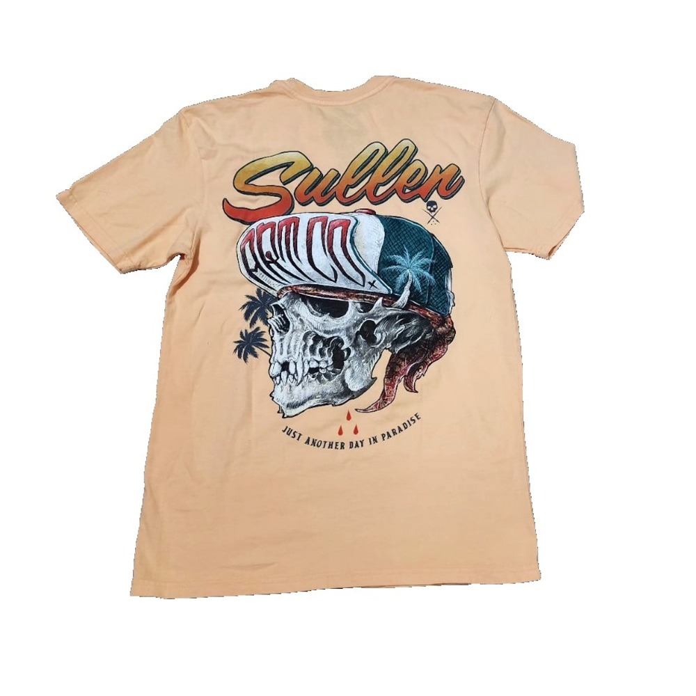 Sullen Art Collective Choloha Another Day in Paradise Tee - Small Orange T Shirt